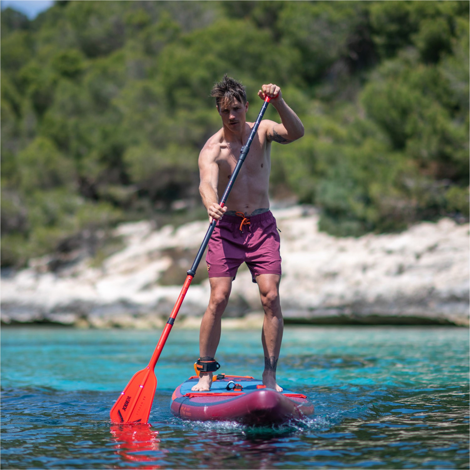 2026 Jobe Carbon Stream 40 3-Piece SUP Paddle 486723004 - Orange